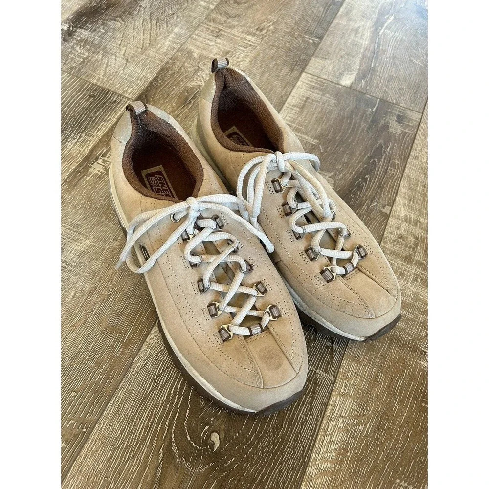 Skechers Women’s Sport SN1718 Beige Leather Athletic Shoe Size 8.5